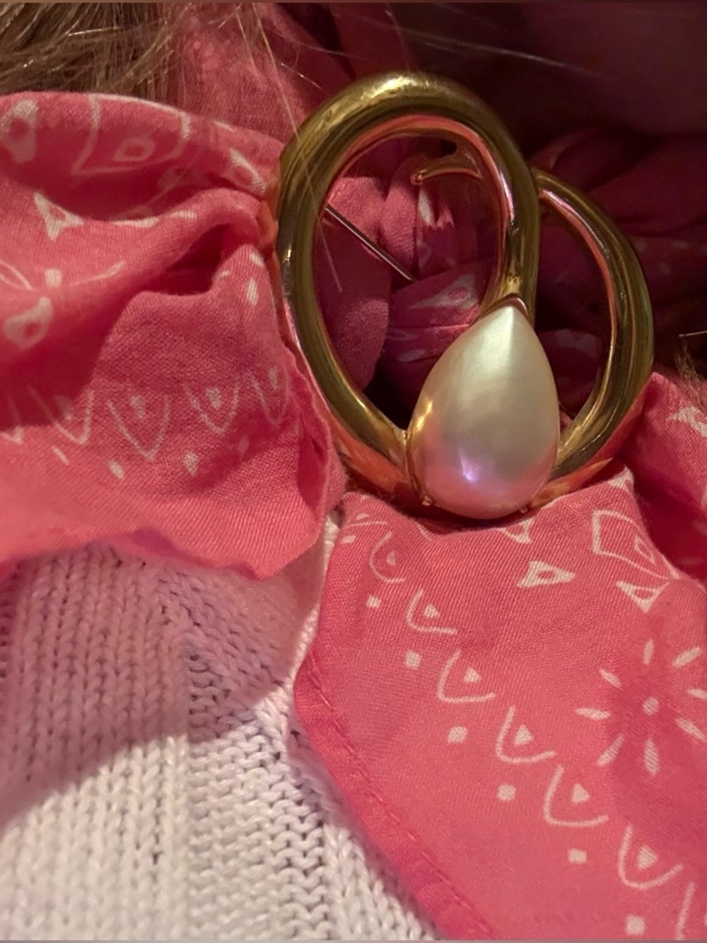 Vintage Erwin Pearl Gold Pearl Brooch signed P.E.P. - Picture 8 of 8